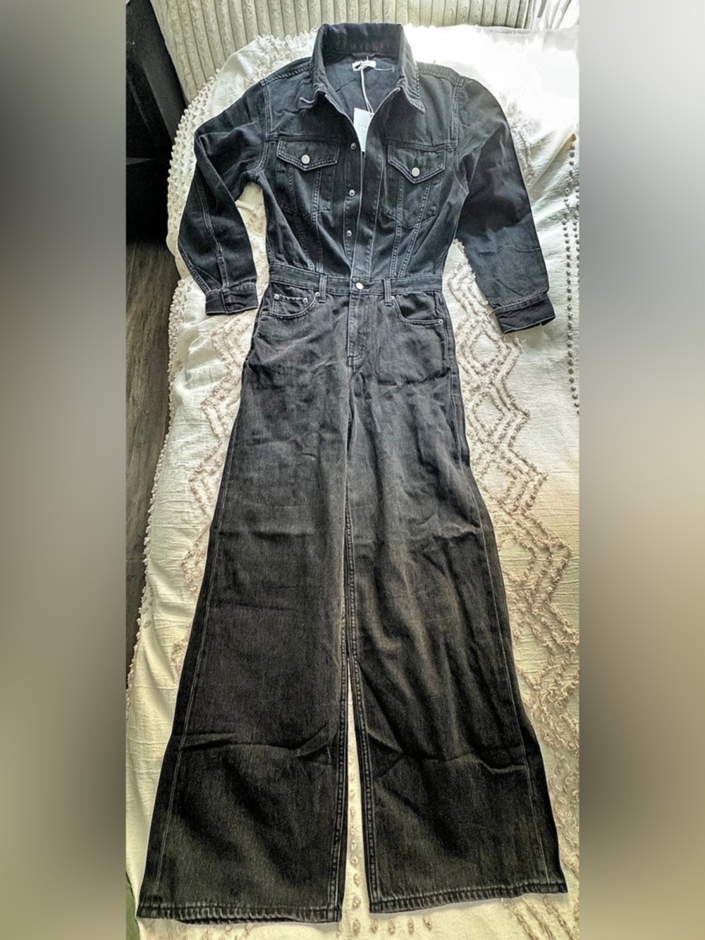 Pistola Cannon Slope Denim Jumpsuit Black Sz Medium